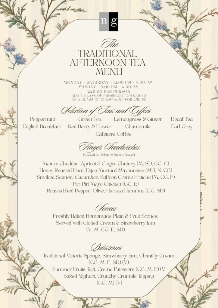 Afternoon Tea Menu
